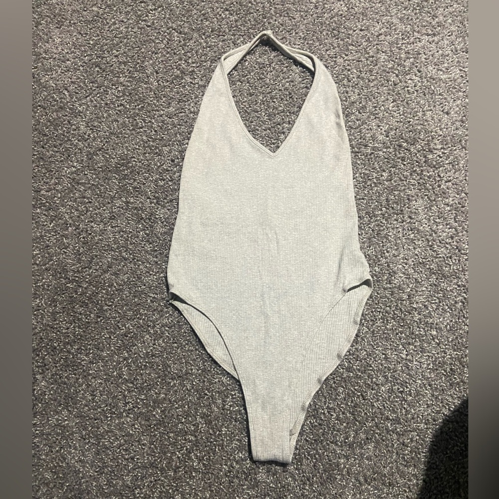URBN grey halter bodysuit
